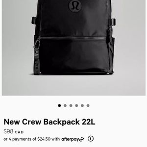 Lululemon backpack